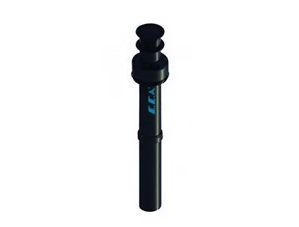 ECA Confeo Premix Dik Baca Kiti Siyah L=1280 MM Ø60/100 - Ücretsiz Sevk
